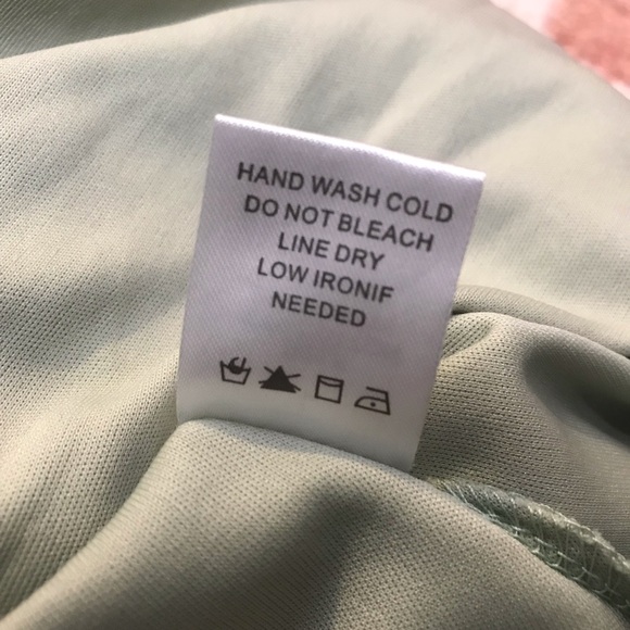 Sage green Mini Altar’d State Lace Dress Size Large - Picture 4 of 12